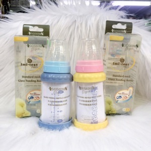 Bình thủy tinh Nano Silver cổ nhỏ Babisil 120ml