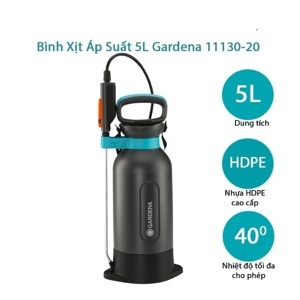 Bình tưới cây áp suất 5L Gardena 11130-20