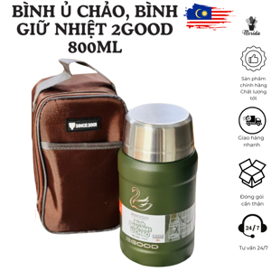 BÌNH Ủ cháo inox 2good 800ml Tiện dụng