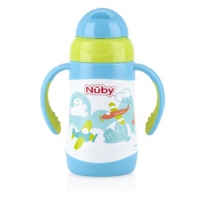 Bình uống nước giữ nhiệt Nuby ống hút 360 độ 280ml