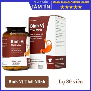 Bình Vị Thái Minh lọ 80 viên - Ngăn Trào Ngược, Lành Vết Loét Dạ Dày
