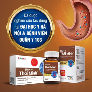 Bình Vị Thái Minh lọ 80 viên - Ngăn Trào Ngược, Lành Vết Loét Dạ Dày