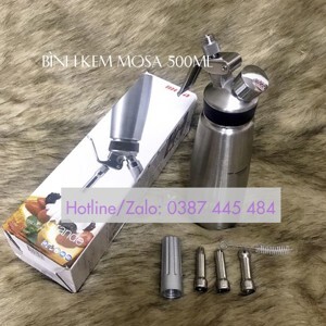 Bình xịt kem tươi Mosa Inox 0,5l