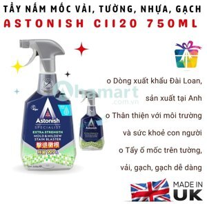 Bình xịt tẩy nấm mốc Astonish C1120 (750ml)