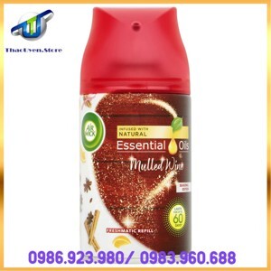 Bình xịt tinh dầu thiên nhiên Air Wick Mulled Wine 250ml QT06515 - cam, quế, hồi