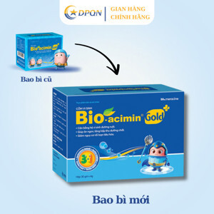 Bio-Acimin Gold + giúp cân bằng hệ vi sinh, giảm rối loạn tiêu hóa (30 gói x 4g/hộp)