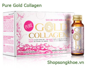 Bộ 10 chai nước uống collagen Pure Gold Collagen 10 x 50ml