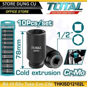 Bộ 10 đầu tuýp Total THISTD12101