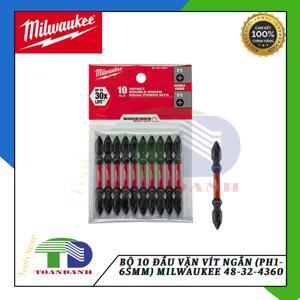 Bộ 10 Đầu vặn vít ngắn PH1-65mm Milwaukee 48-32-4360