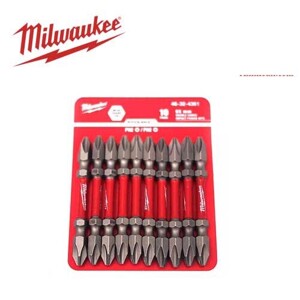 Bộ 10 Đầu vặn vít ngắn PH2-65mm Milwaukee 48-32-4361