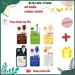 Bộ 10 gói Mặt nạ nhau thai cừu tăng độ đàn hồi và chống lão hóa da Mediheal Placenta Revital Essential Mask Ex 25ml x10