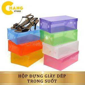 Bộ 10 hộp đựng giày dép trong suốt