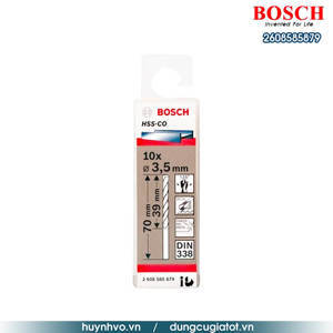Bộ 10 mũi khoan Bosch HSS-Co 3.5 mm 2608585879