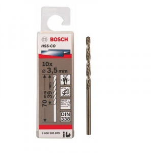 Bộ 10 mũi khoan Bosch HSS-Co 3.5 mm 2608585879