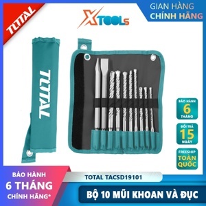 Bộ 10 mũi khoan gài và mũi đục TACSD19101