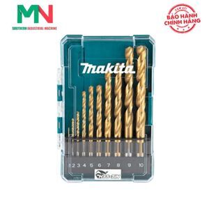 Bộ 10 mũi khoan kim loại Hss-Tin 1-10mm Makita D-72849