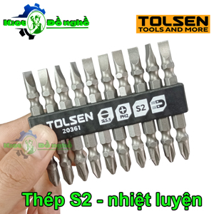 Bộ 10 tua vít 2 đầu cộng & trừ Tolsen 20361