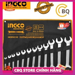 Bộ 12 cờ lê hai miệng Ingco HKSPA2142