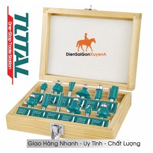 Bộ 12 mũi phay gỗ 6mm Total TACSR0121