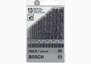 Bộ 13 mũi khoan kim loại HSS 1.5-6.5mm Bosch 2608577349