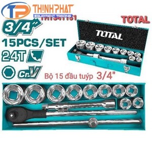 Bộ 15 đầu tuýp 3/4 inch Total THT341151