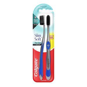 Bộ 2 bàn chải đánh răng Colgate SlimSoft Flex Clean Charcoal