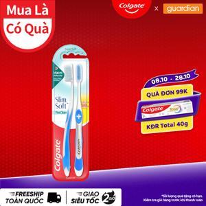 Bộ 2 bàn chải đánh răng Colgate SlimSoft Flex Clean