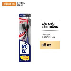 Bộ 2 bàn chải đánh răng than hoạt tính P/S Charcoal