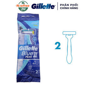 Bộ 2 cây dao cạo râu 2 lưỡi Gillette Blue II Plus Fixed