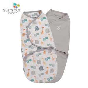 Bộ 2 chăn cuốn dệt chất cotton Summer infant