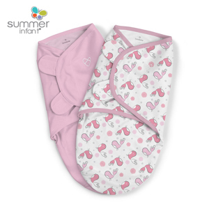 Bộ 2 chăn cuốn dệt chất cotton Summer infant