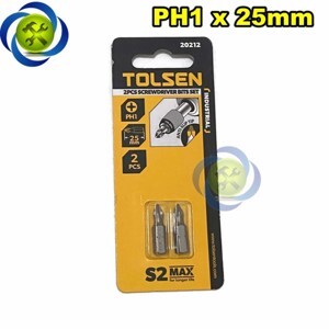 Bộ 2 đầu vít PH1x25mm công nghiệp Tolsen 20212