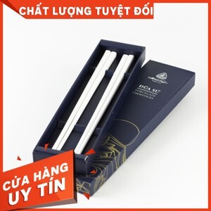 Bộ 2 đôi Đũa sứ dưỡng sinh Minh Long 24.4 cm - Trắng ngà