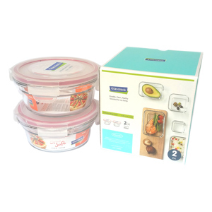 Bộ 2 hộp thủy tinh đựng thức ăn Glasslock GL1624 (450ml x 2)