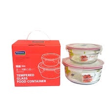 Bộ 2 hộp thủy tinh Glass GL1684
