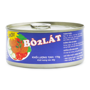 Bò 2 lát Vissan đóng hộp 170g