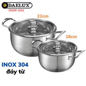 Bộ 2 nồi inox 304 cao cấp Daelux DXSP-GS2 (18,22cm)