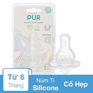 Bộ 2 núm ti Pur Comfort Feeder cổ thường size L