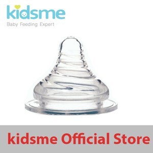 Bộ 2 núm ty bình sữa kim cương cổ rộng Kidsme 160474