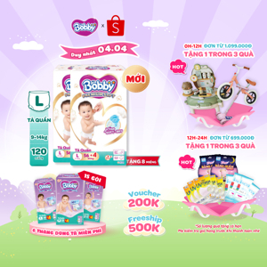 Bộ 2 tã quần Bobby M60 (60 miếng)