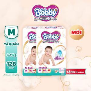 Bộ 2 tã quần Bobby M60 (60 miếng)