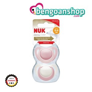 Bộ 2 ti giả silicone Nuk Genius 0-6M NU48193