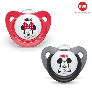 Bộ 2 ti giả silicone Nuk Mickey Sleeptime 6-18M NU34339