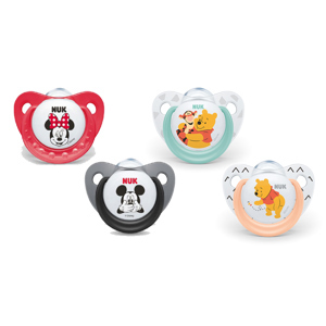 Bộ 2 ti giả silicone Nuk Mickey Sleeptime 6-18M NU34339