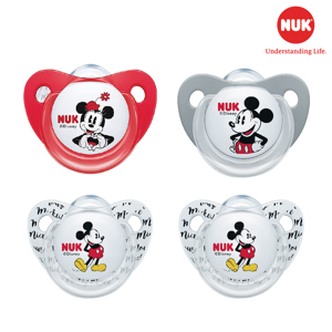 Bộ 2 ti giả silicone Nuk Mickey Sleeptime 6-18M NU34339