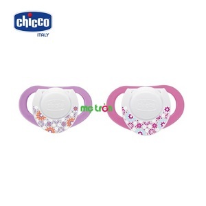 Bộ 2 ti ngậm silicone Physio Chicco (sơ sinh trở lên)