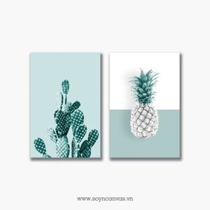 Bộ 2 tranh Cactus Pineapple