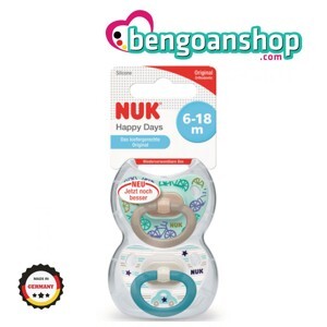 Bộ 2 ty ngậm Nuk Happy Days silicon