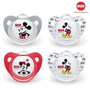 Bộ 2 ty ngậm Nuk Mickey Plus silicon (0 - 6 tháng)