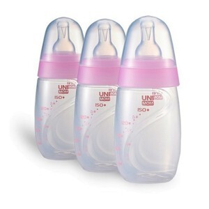 Bộ 3 bình trữ sữa có núm ti cho bé bú Unimom UM871128 - 150ml